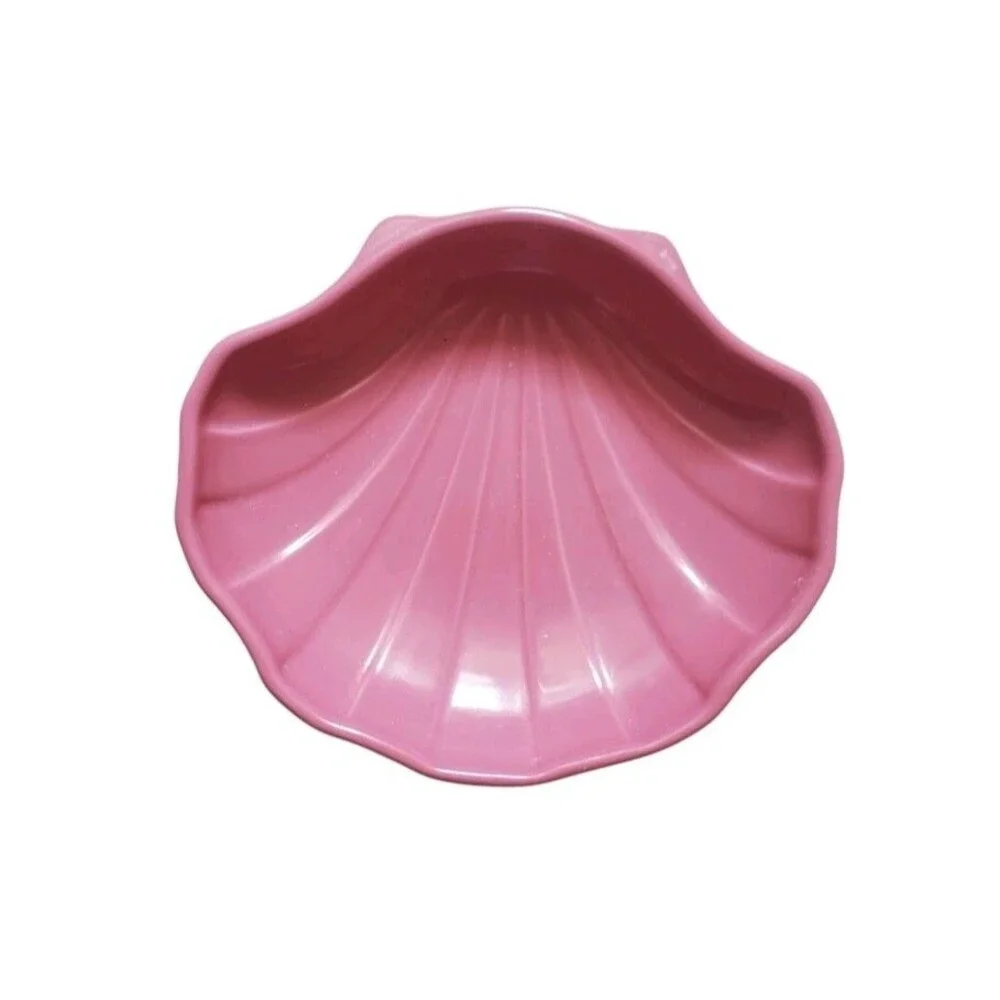 Pfaltzgraff Clam Shell Soap Dish Pink Trinket Bowl Excellent Decor Vintage